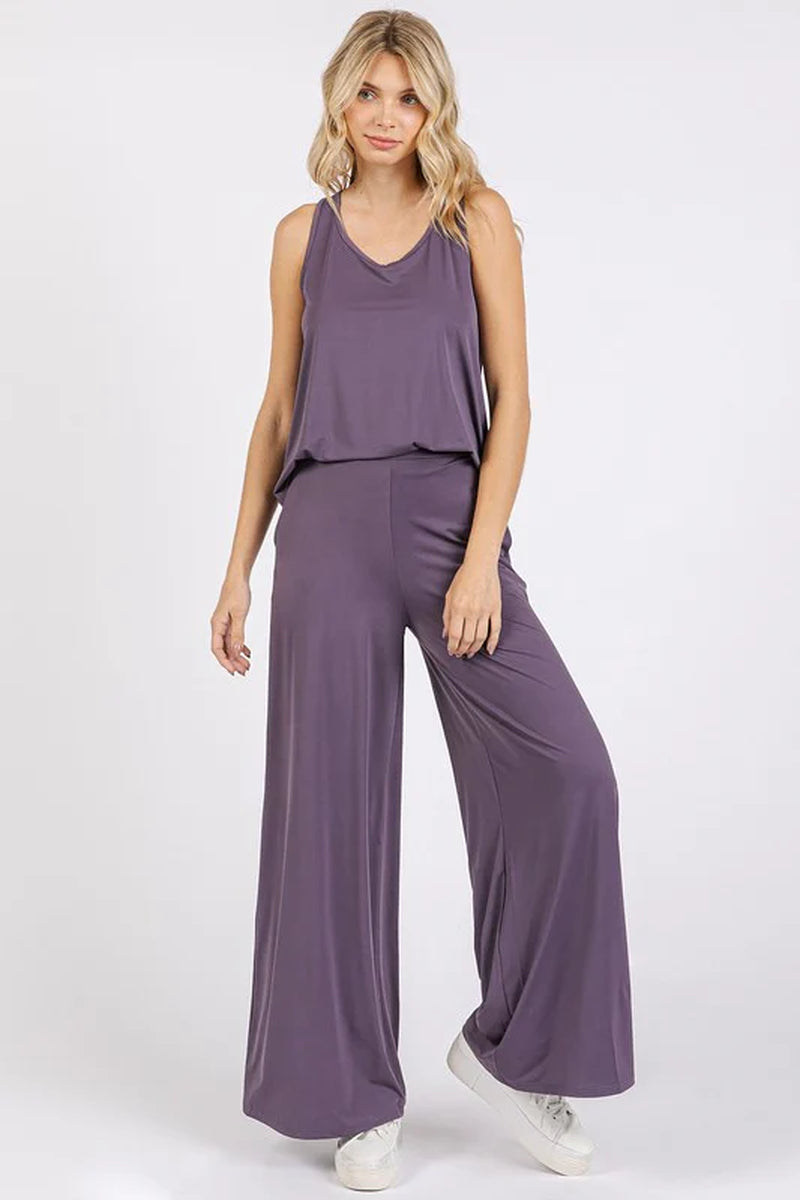 Mittoshop Yoga Air Stretch Elastic Waist Wide Leg Pants