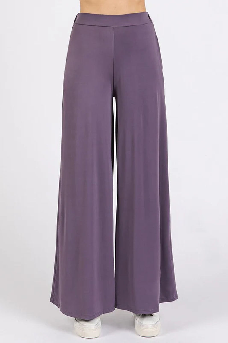 Mittoshop Yoga Air Stretch Elastic Waist Wide Leg Pants